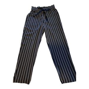 Zara‎ Striped Flowy Palazzo Pants Bow Tie Waist Size XS Loungewear Casual Flowy